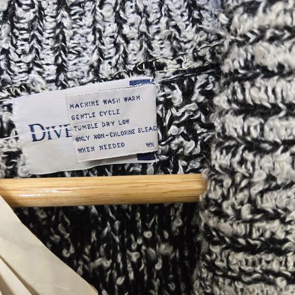 Diversity Petite Womens Deadstock Vtg 90s Cabincore Cozy Chunky Knit Cardigan L - Picture 5 of 10